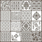 Damask Stencils for Crafts Reusable 6” Texture Stencils Floral Background Stencil Leaf Templates for Painting on Wood Furniture Card Canvas