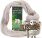 Desert Breeze Distributing 100% Natural Merino Wool Roving - Premium Combed Top Merino Roving Wool - Tapestry, Spinning, Wet Felting & Needle Felting Supplies - 21.5 Micron - 1 oz, Color Taupe