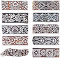 Royal Kraft Border Wooden Printing Stamps (Set of 10) - DIY Henna Fabric Textile Paper Clay Pottery Blocks Htag2178