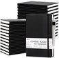 feela 24 Pack Journal Notebook for Work, Business Notebook Bulk Hardcover Lined Writing Journal with Pen Holder for Men Women Note Taking, with 24 Black Pens, 120 GSM, 5.1”x8.3”, A5, Black
