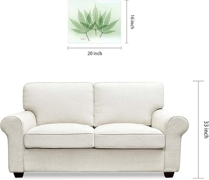 Empire Art Direct Frameless Free Floating Tempered Glass Panel Graphic Wall Art Ready to Hang, 16" x 20", Green Flower
