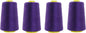 Mandala Crafts 4 Pack of Serger Threads Cones Spools - 20S/2 24000 Yards Polyester Purple Threads for Sergers Machine and Overlock Quilting Sewing Machine