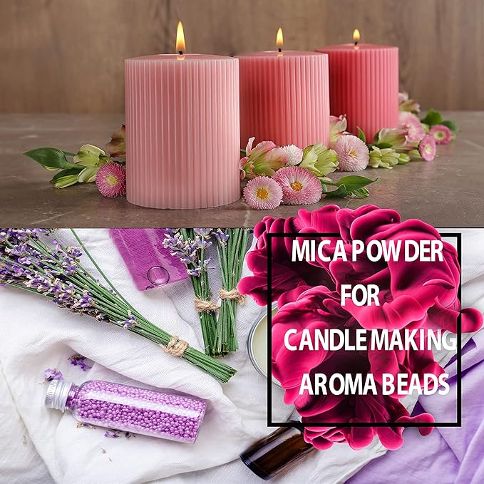 Mica Powder for Skin, Pigment Powder for Soap Making, TECHAROOZ Epoxy Resin Color, Candle Dye for Soy Wax, Epoxy Paint, Nail Pigment, Body Butter Colorant