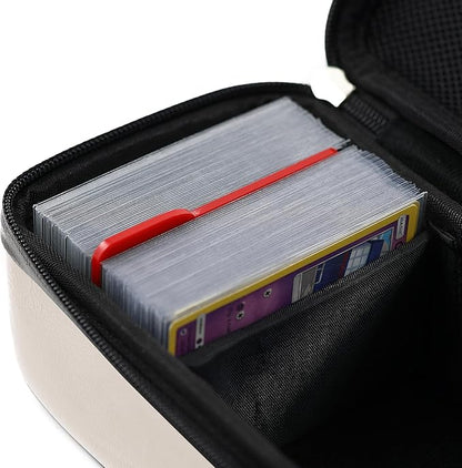 Quiver Time Ivory Bolt Card Carrying Case fits Pokemon Cards and other TCG Games - Storage Bag for Playing/Trading Cards and Deck Box (Straps, Dividers & 100 Apollo Card Sleeves)