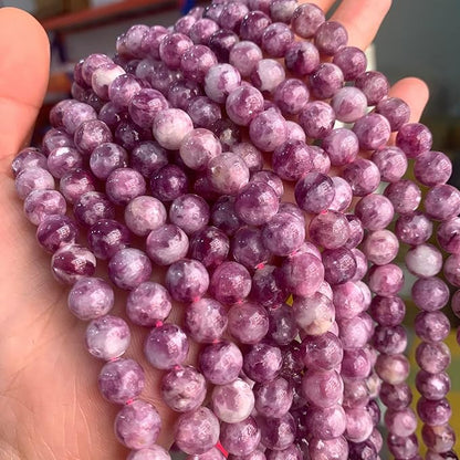 90PCS 4MM Natural Stone Purple Emerald Beads Round Loose Beads for Jewelry Making DIY Bracelet Necklace Accessories 15"