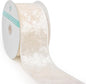 Ivory Velvet Ribbon 2.5 Inch x 10 Yards for Christmas Tree Topper Home Decoration Wreath Gift Wrapping DIY Craft