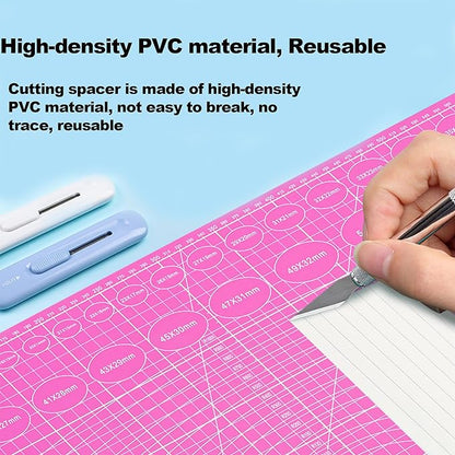 A5 Cutting Mat, Self Healing Sewing Mat, Craft Mat Double Sided 3-Ply Craft Cutting Board for Sewing Crafts Leather Fabric Scrapbooking Project Art Supplies, 8.6“ x 5.9”, Green