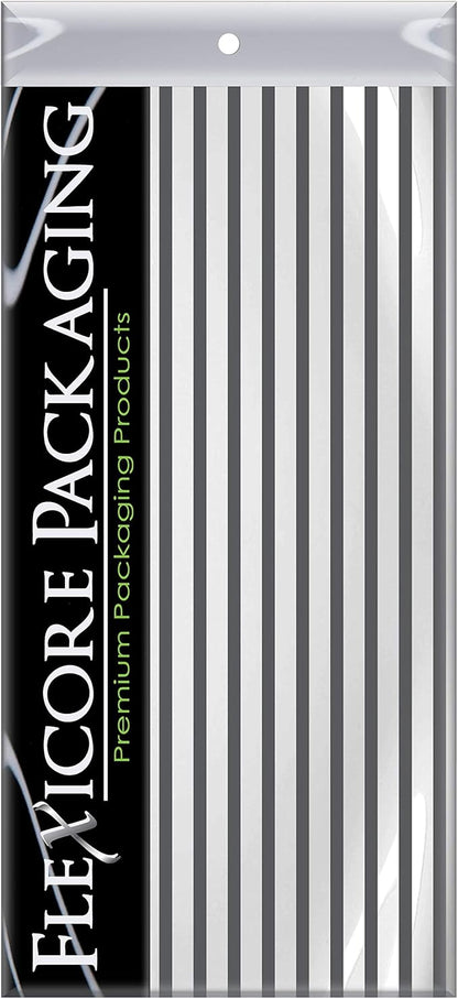 Flexicore Packaging Gray Pin Stripe Print Gift Wrap Tissue Paper Size: 15 Inch X 20 Inch | Count: 50 Sheets | Color: Gray Pin Stripe