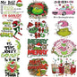 Christmas Iron on Decals Transfer, Funny Christmas Heat Transfer Stickers Iron on Patches for Clothes T-Shirts Pillow Cover Hoody Bag Xmas DIY Craft Supplies Vinyl Stickers (12PC-A)