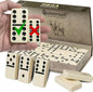 Mega Large 3" Dominoes Set for Adults and Kids – Dominoes Double 6 Classic Board Games – Double Six Domino Set with 28 Tiles and Gift Case, Juegos de Mesa (MEGA)
