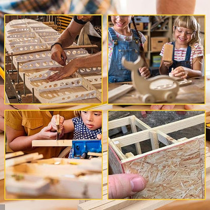 60Pcs Balsa Wood Square Dowels 1/4 x 1/4 x 12 inch ，DIY Balsa Wood Sticks for Crafts Model Making (1/4"x12"-60pcs)