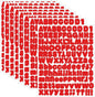 Red Alphabet Letter Stickers, 1/2 inch, 10 Sheets - Self Adhesive Vinyl for Mailbox Numbers, Bulletin Boards, Classroom & Home Decor