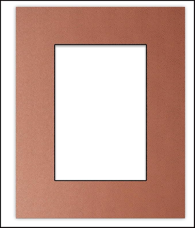 Pack of Ten Acid Free 11x14 Mats Bevel Cut for 8.5x11 Photos - Football Texture Precut Matboards With Backing Boards and Self Seal Photo Mat Bags For Pictures, Photos, Framing - 4-ply Thickness