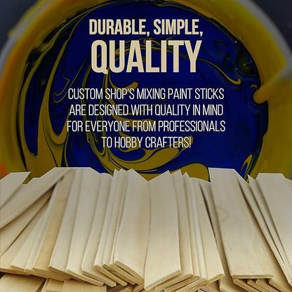 Custom Shop Craft and Paint Stirrers - 12" Premium Grade Wood - Full Case of 1000