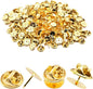 130 Set Pin Backs, Blank Pins Scatter Butterfly Clutch Pin Holder Enamel Pin Locking Backs Tie Tacks Jewelry Pin Backings Clasp for Brooch Lapel Hat Uniform Badges Tie Tack (10mm, Gold)