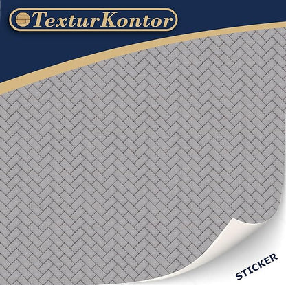 3 Sheets Self-Adhesive Decorative Film Paving Stones and Surfaces for Model Making in Scale 1:87 Scale H0 (UK: 3.5 mm Scale) (Concrete Paving Stones Herringbone)