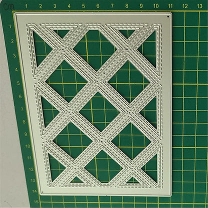 Mvchifay Cutting Dies for Card Making Metal Die-Cuts Scrapbooking Tool Hollow Frame DIY Craft Punch Template Embossing for Paper Album Decor (Diamond Frame-14.3x11.1cm)