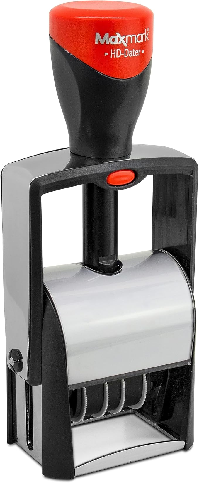 MaxMark Heavy Duty Self Inking Date Stamp with Phrase Received - Red Ink