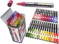 28 Wildflower Colors Acrylic Paint Pens Studio Color Series Markers Set 3mm Medium Tip, Rock Painting, Glass, Mugs, Wood, Metal, Canvas, DIY Projects, Detailing. Non Toxic, Waterbased, Quick Drying