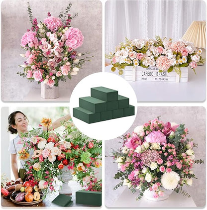 Tunnkit 8 Pcs Floral Foam Blocks Each 7.8" L x 3.5" W x 2.4" H Wet & Dry Flower Foam Blocks for Fresh and Artificial Flower Florist Foam Craft Art Supplies Wedding Home Decor for Flower Arrangement