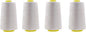 Mandala Crafts 4 Pack of Serger Threads Cones Spools - 20S/2 24000 Yards Polyester Off White Threads for Sergers Machine and Overlock Quilting Sewing Machine