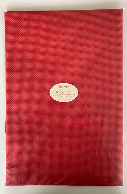 Aida Cloth 11 Count Cross Stitch Fabric,19×28inch (11CT,Red)