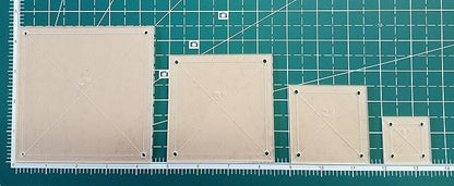 Hexagon, Circle, and Square Acrylic Quilting Templates - 12 Pieces with 4", 3", 2", 1" Sizes - 1/4" Seam Allowance - Durable Clear Acrylic for Quilting, Patchwork, Sewing, & DIY Projects