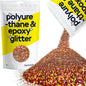 Hemway Polyurethane & Epoxy Resin Glitter 100g / 3.5oz Metallic Crystal Flake Additive for Flooring Jewelry Tumblers Glass Pigment - Fine (1/64" 0.015" 0.4mm) - Bronze Brown Holographic