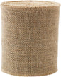LaRibbons 6 Inch Burlap Wide Fabric Craft Ribbon，10 Yard, Natural Brown Ribbon for Bow Crafting,Wreath-Making, Tree Decoration