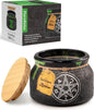 PieceRelax 3D Puzzle Jar 64 Plastic Pieces for Adults - Witches Brew - Wooden Lid Container for Kitchen Dining Study Living Room No Glue Requied Small [BC1022]