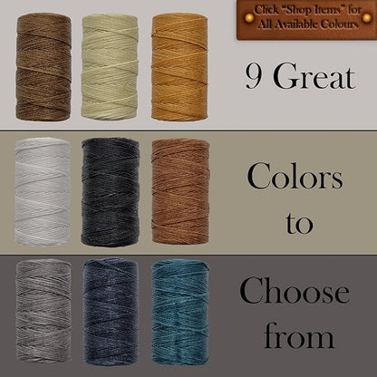 Waxed Thread 3X Wax Thread, 65 Yardx0.8mm Wax String, 150D Waxed Leather String in Cream Perfect Dream Catcher Supplies