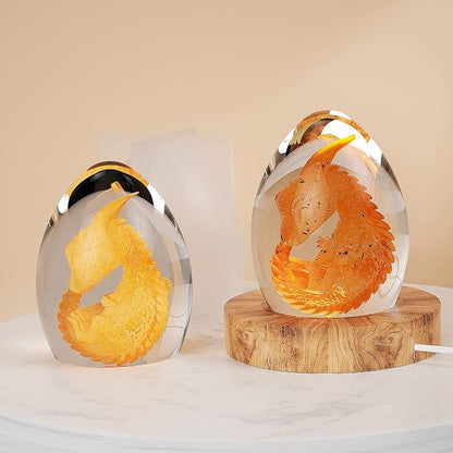 Dragon Mold Type-A Dragon Mold Dragon Egg Resin Mold Dinosaur Mold Candle Mold Lava Dragon Egg Silicone Mold for Resin Cake Mold Clay Resin Making Molds Candle Making Molds Craft Supplies