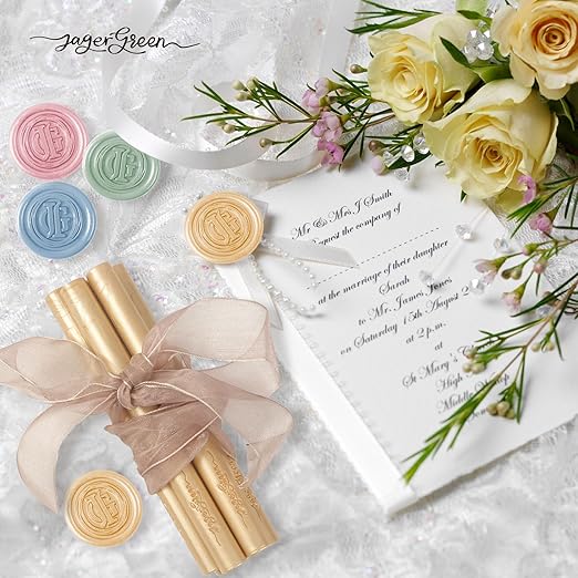 Glue Gun Wax Seal Sticks, 8 Pcs Pink Sealing Wax Sticks for Wedding Invitation Envelopes, Antique Stamp Seals, Letter Sealer, Scrapbook Supplies, Christmas Cards, Gifts Wrapping