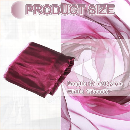 MECCANIXITY Iridescent Sheer Organza Fabric, 10 Yards x 59 Inches Solid Holographic Shiny Fabric Organza Cloth for Wedding, Curtains, Costume, Photo Background, Gradient Golden Black