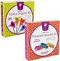 Flower Origami Kit & Paracord Bracelet Kit Bundle - Fun DIY Arts and Crafts Project for Kids Ages 6 7 8 9 10 11 12 - Great Gifts for All Occasions