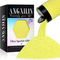 High Capacity 260g Iridescent Fine Glitter,Shaker Bottle Fine Glitter for Epoxy Resin DIY Craft,Rainbow Fine Glitter for Nail Art Face Body Glitter Tumbler Making (IRI Yellow)