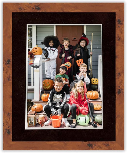 8x10 Mat Bevel Cut for 5x8 Photos - Acid Free Black Suede Precut Matboard - For Pictures, Photos, Framing - 4-ply Thickness