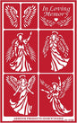 Over'N'Over Reusable Glass Etching Stencils – Durable Self-Stick Designs for Glass, Mirrors, and Ceramics with Armour Etch Cream – 5” x 8” Stencil Sheet - Angels