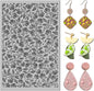 Arbuya Floral Blossom Polymer Clay Texture Mat - Flowers Leaves Leaves Texture Sheet for Polymer Clay Jewelry Making, Earring Charms, DIY Craft Supplies