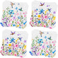 Cocktail Napkins 80 Pack 2 Ply Floral Beverage Luncheon Dinner Paper Napkins Flower Print Disposable Napkins for Wedding Anniversary Celebrations, 5X5 Inches Folded