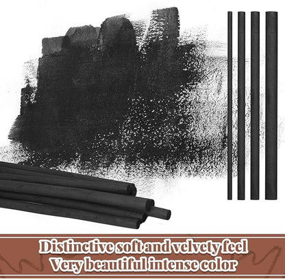 Gueevin 24 Pcs Willow Charcoal Sticks, Willow Charcoal, Artists, Beginners, Students, Perfect for Sketching, Drawing, Shading, and Fine Art Christmas Gifts for Art (2-4mm，4-5mm，5-7mm，7-9mm)