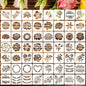 Flower Stencils for Painting 3inch Flower Stencil Small Floral Stencil Drawing Templates for Wood Wall Card DIY Projects