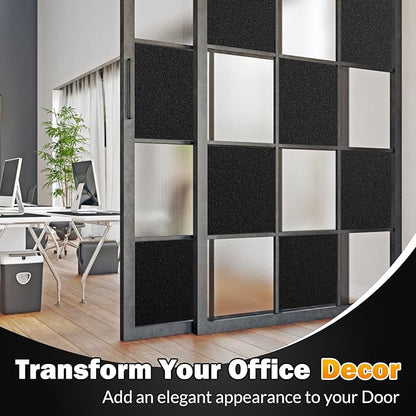 rabbitgoo Blackout Window Film, Sun Heat Blocking Privacy Cover for Glass, Removable Opaque Room Darkening Dark Black Out Window Covers Tint Shades for Home Day Sleep Light Blocker 23.6 x 157 Inches