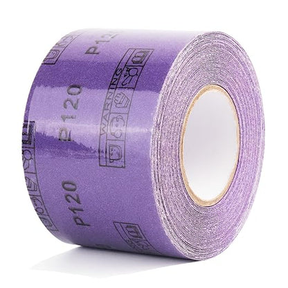 2000 Grit PSA Purple Film Ceramic Sandpaper Roll, 2-3/4" Wide Continuous 20 Yard Longboard Sanding Roll Wet Dry Sanding Blocks Self Adhesive Sticky Back Sanding Sheets for Woodworking Automotive