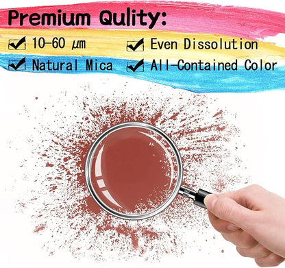Mica Powder - 60g Mica Powder for Epoxy Resin - Pearl Pigment Powder Dye for Resin/Eye Shadow/Soap Making/Nails/Bath Bombs etc. (Wine Red)