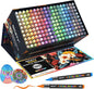 NICETY 180 Acrylic Paint Markers, Acrylic Paint Pens Brush Tip for Rock Painting, Wood, Glass, Stone, Canvas, Ceramic, Fabric - Acrylic Markers DIY Craft & Art Supplies for Adults, Artists
