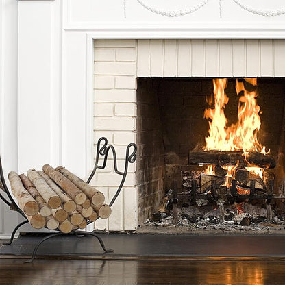 12 Pcs 16" Large White Birch Logs for Faux Fireplace Filler Decorative, Unfinished Wood for DIY Crafts, Wood Branches for Outdoor Indoor Electric Mock Fireplace, Firebowl, Fire Pits