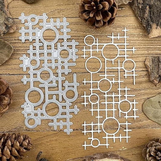 Lapoo Flowers Metal Cutting Die for Scrapbooking - Durable, Cut Stencils for DIY Scrapbook Photo Album Decorative Paper Card, Card Making Supplies, Embossing (Retro Punk Texture 5.2 x 2.5 in)