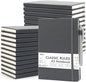 feela 24 Pack Journal Notebook for Work, Business Notebook Bulk Hardcover Lined Writing Journal with Pen Holder for Men Women Note Taking, with 24 Black Pens, 120 GSM, 5.1”x8.3”, A5, Gray