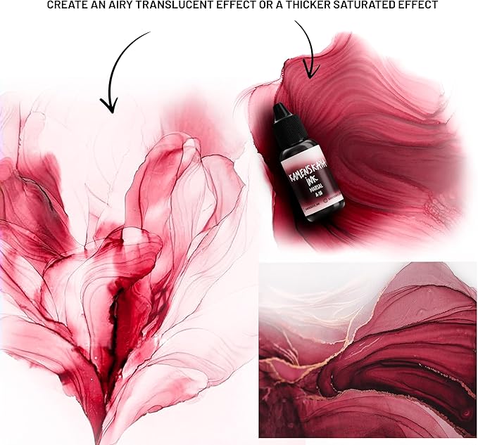 Alcohol Ink Set #11: Matched Color Combination of Alcohol Inks, 4 pcs. 0.51 fl oz (15 ml) Each